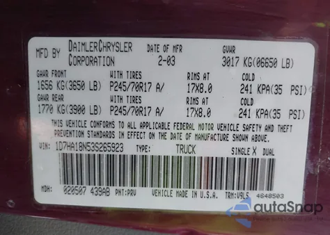 2007 Dodge Ram 1500 Slt/Trx4 Off Road/Sport z USA, uszkodzony, nr VIN 1D7HU18N47S146337